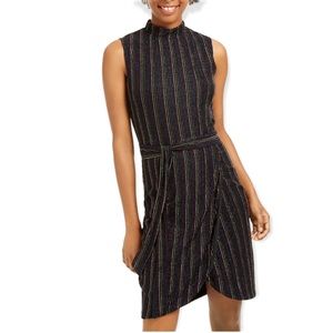 City Studio Metallic Piping Sheath Dress